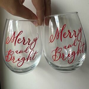 Stemless Wine Glasses - Pair